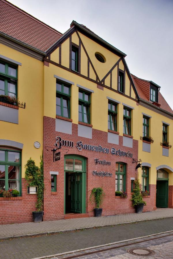 Gasthaus Und Pension "Zum Hauenden Schwein" Woerlitz Luaran gambar